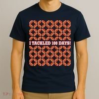 I Tackled 100 Days Of School Football T-Shirt thumb 3