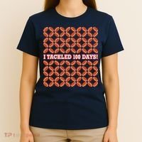 I Tackled 100 Days Of School Football T-Shirt thumb 4
