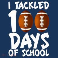 I Tackled 100 Days Of School Football 100th Day Gifts Women's Tank Top thumb 5