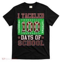 I Tackled 100 Days Of School Football 100th Day T-Shirt thumb 0