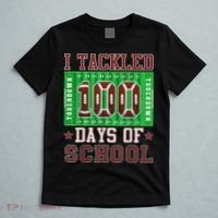 I Tackled 100 Days Of School Football 100th Day T-Shirt thumb 5