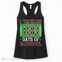 I Tackled 100 Days Of School Football 100th Day Women's Tank Top thumb 0