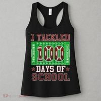 I Tackled 100 Days Of School Football 100th Day Women's Tank Top thumb 3