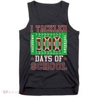 I Tackled 100 Days Of School Football 100th Day Tank Top thumb 0