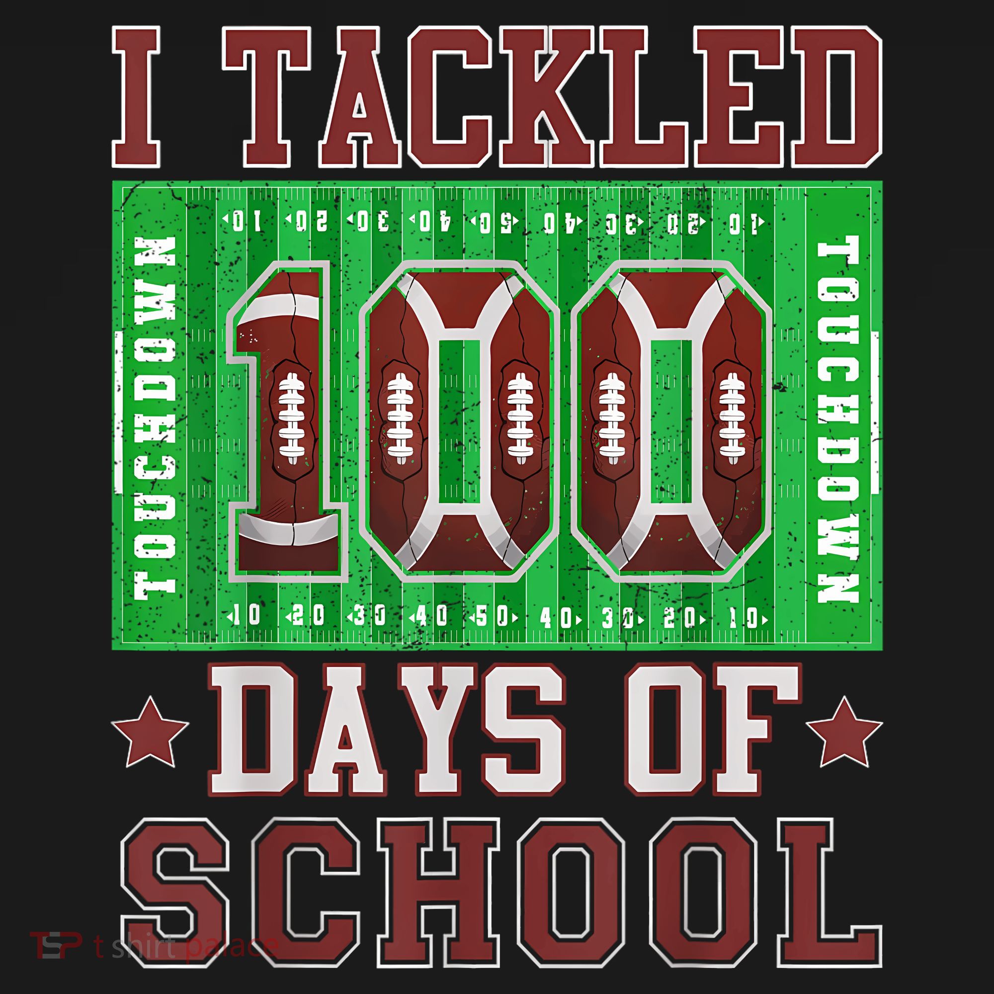 I Tackled 100 Days Of School Football 100th Day Visor