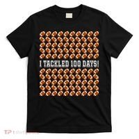 I Tackled 100 Days Of School Funny Football T-Shirt thumb 0