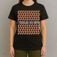 I Tackled 100 Days Of School Funny Football T-Shirt thumb 4