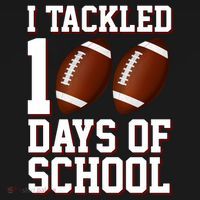 I Tackled 100 Days Of School Football Bucket Hat thumb 4