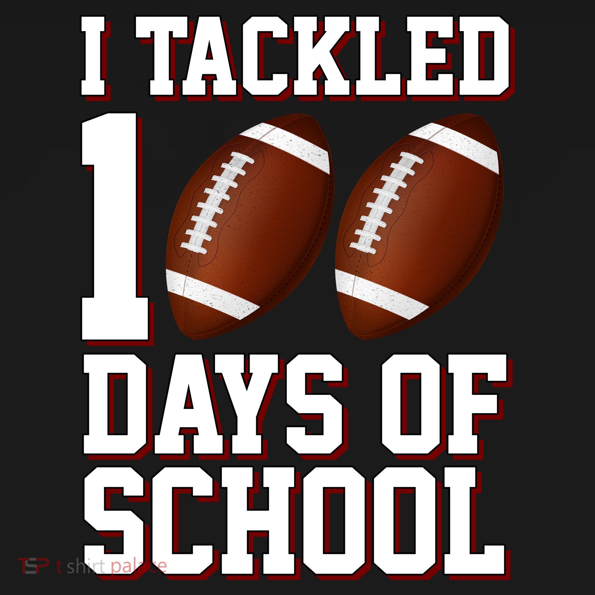 I Tackled 100 Days Of School Football Women's Hoodie