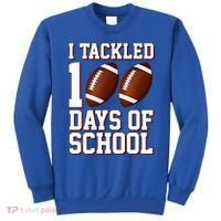 I Tackled 100 Days Of School Football Sweatshirt thumb 0