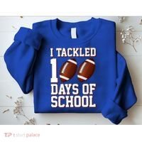 I Tackled 100 Days Of School Football Sweatshirt thumb 2