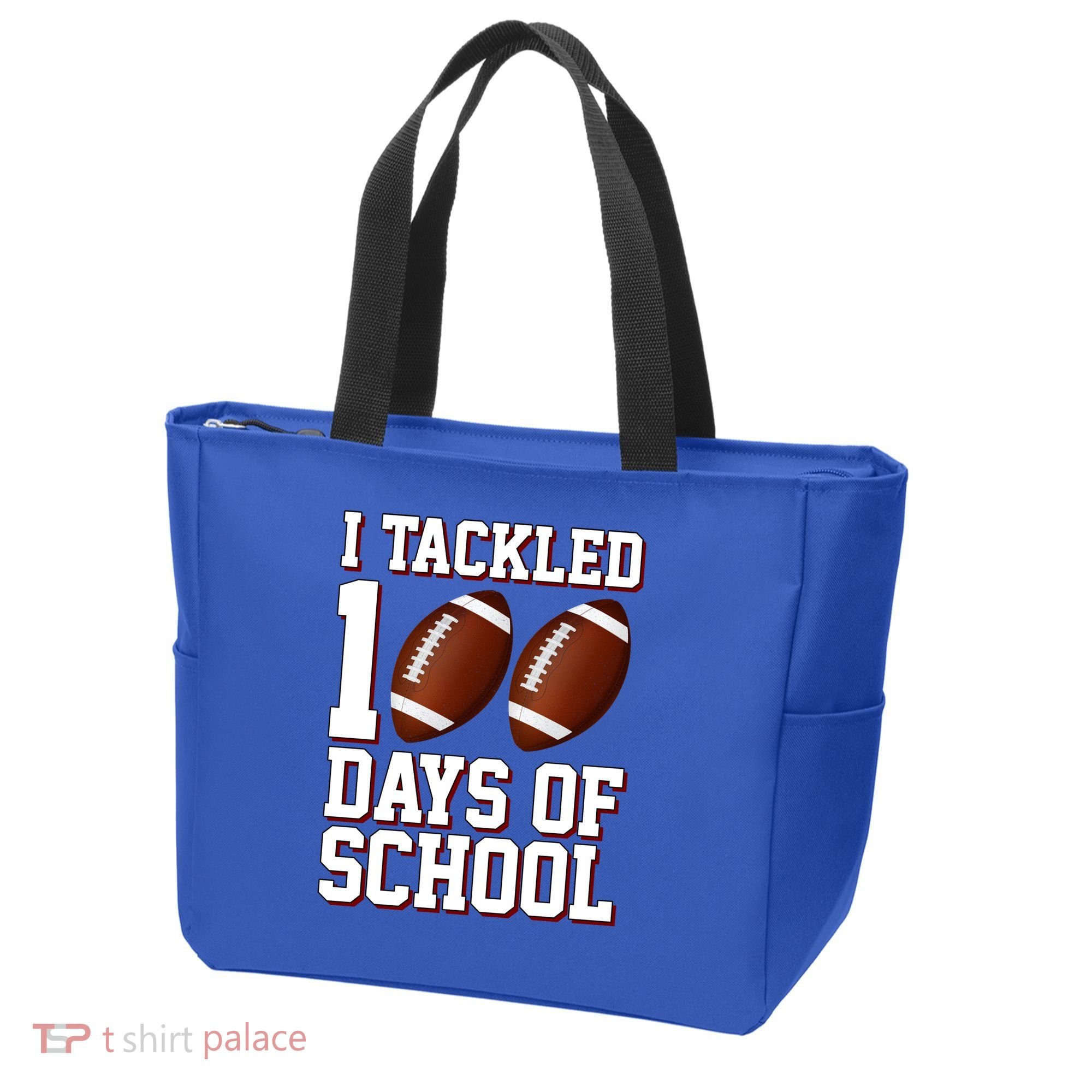 I Tackled 100 Days Of School Football Tote Bag