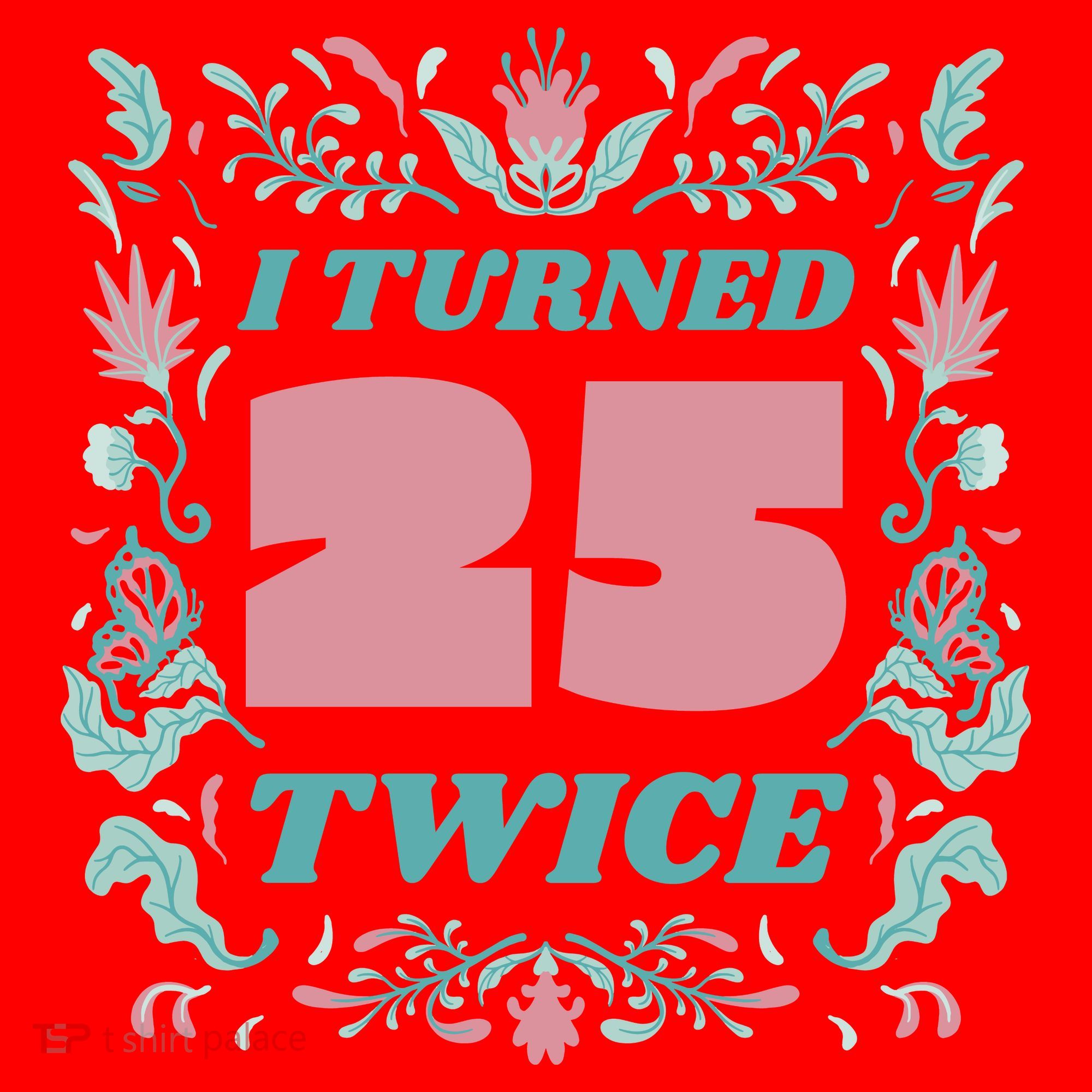 I Turned 25 Twice 50th Birthday Gift Santa Hat