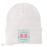 I Turned 25 Twice 50th Birthday Gift Beanie thumb 0