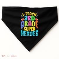 I Teach 3Rd Grade Superheroes Third Grade Teacher Great Gift USA-Made Doggie Bandana thumb 0
