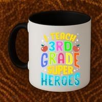 I Teach 3Rd Grade Superheroes Third Grade Teacher Great Gift Coffee Mug thumb 2