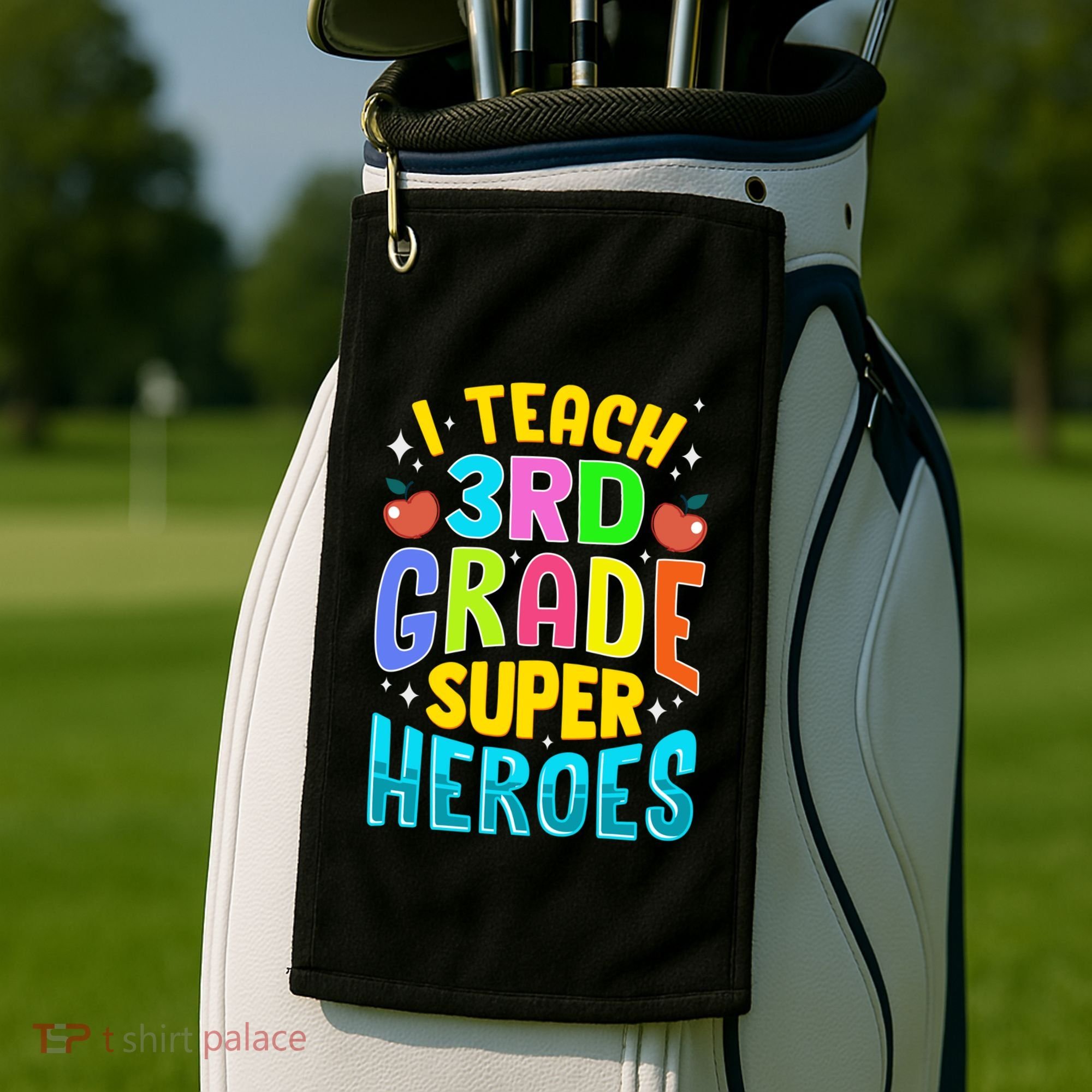 I Teach 3Rd Grade Superheroes Third Grade Teacher Great Gift Golf Towel
