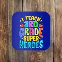 I Teach 3Rd Grade Superheroes Third Grade Teacher Great Gift Coaster thumb 0