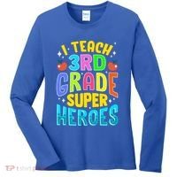 I Teach 3Rd Grade Superheroes Third Grade Teacher Great Gift Women's Long Sleeve Shirt thumb 0