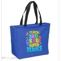 I Teach 3Rd Grade Superheroes Third Grade Teacher Great Gift Tote Bag thumb 2
