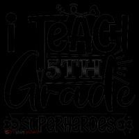 I Teach 5th Grade Superheroes Toddler Hoodie thumb 2