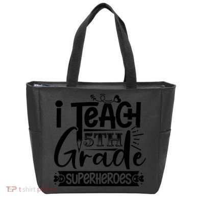 I Teach 5th Grade Superheroes Tote Bag