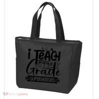 I Teach 5th Grade Superheroes Tote Bag thumb 3