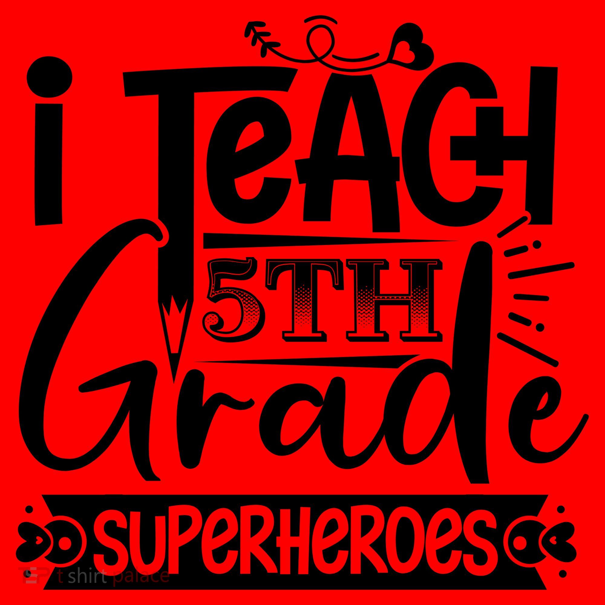 I Teach 5th Grade Superheroes Santa Hat