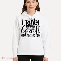 I Teach 5th Grade Superheroes Hoodie thumb 5