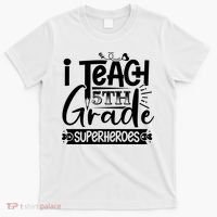 I Teach 5th Grade Superheroes T-Shirt thumb 0