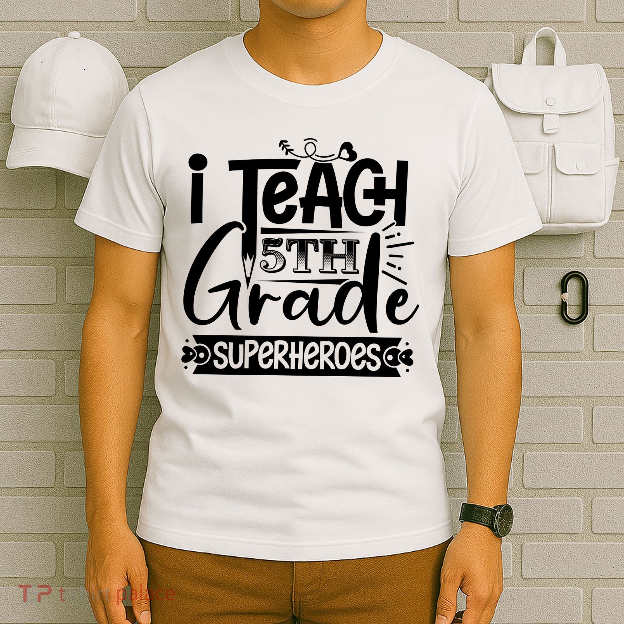 I Teach 5th Grade Superheroes T-Shirt