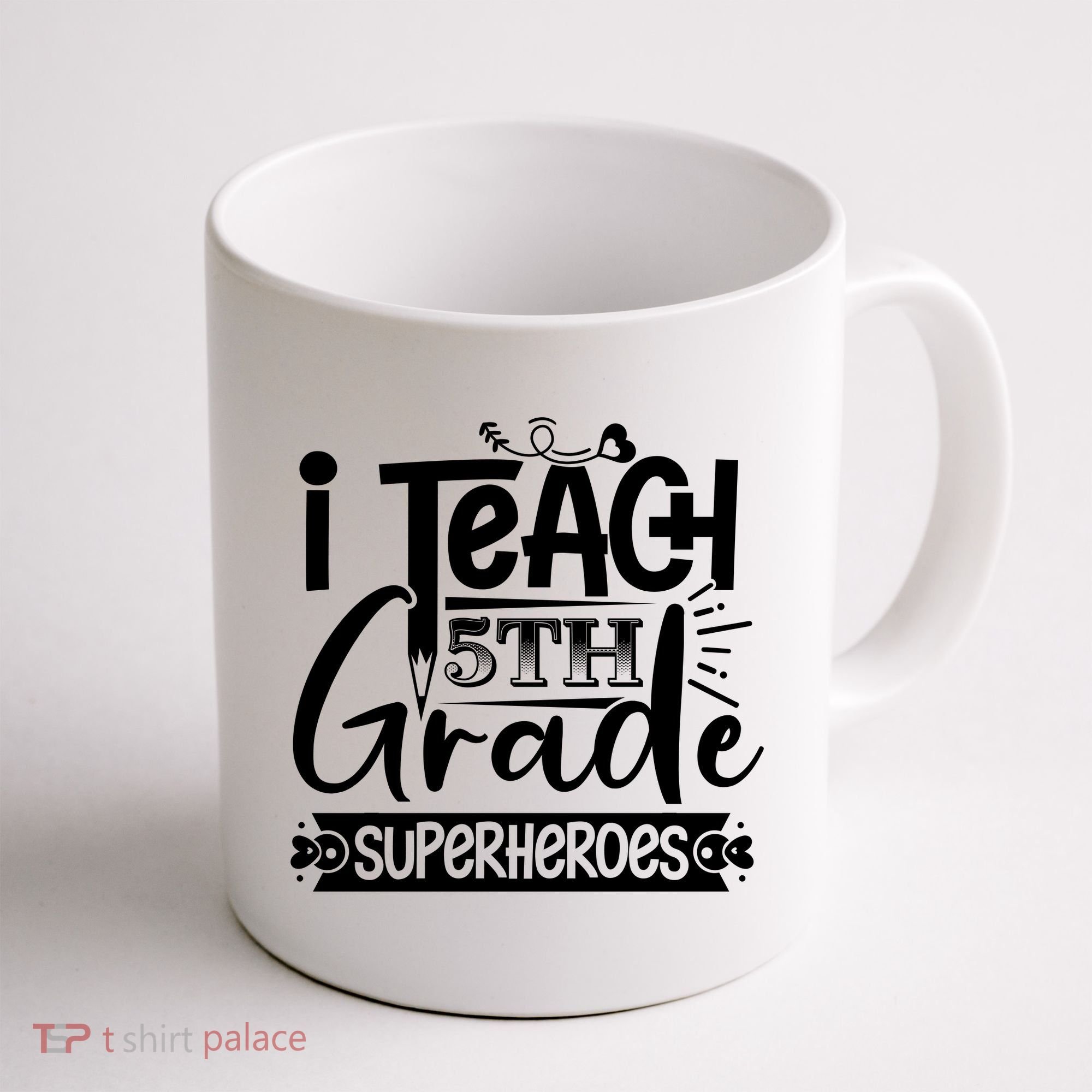 I Teach 5th Grade Superheroes Coffee Mug