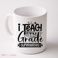 I Teach 5th Grade Superheroes Coffee Mug thumb 0