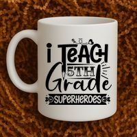 I Teach 5th Grade Superheroes Coffee Mug thumb 2