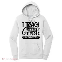 I Teach 5th Grade Superheroes Women's Hoodie thumb 0