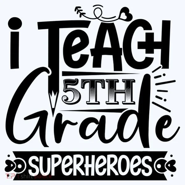 I Teach 5th Grade Superheroes Women's Hoodie