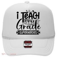 I Teach 5th Grade Superheroes Hat thumb 0