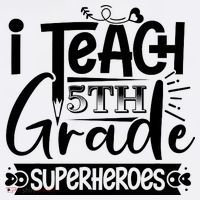 I Teach 5th Grade Superheroes Women's T-Shirt thumb 6