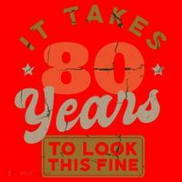 Funny 80th Birthday Saying 80 Years Old Quote Santa Hat thumb 1