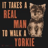 It Takes A Real Man To Walk A Yorkie Funny Dog Lover Sweatshirt thumb 3