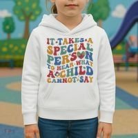 It Takes A Special Person To Hear What A Child Cannot Say Kids Hoodie thumb 3