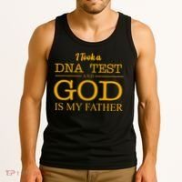 I Took A DNA Test And God Is My Father Tank Top thumb 3