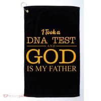 I Took A DNA Test And God Is My Father Golf Towel thumb 0