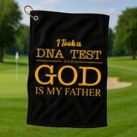 I Took A DNA Test And God Is My Father Golf Towel thumb 1