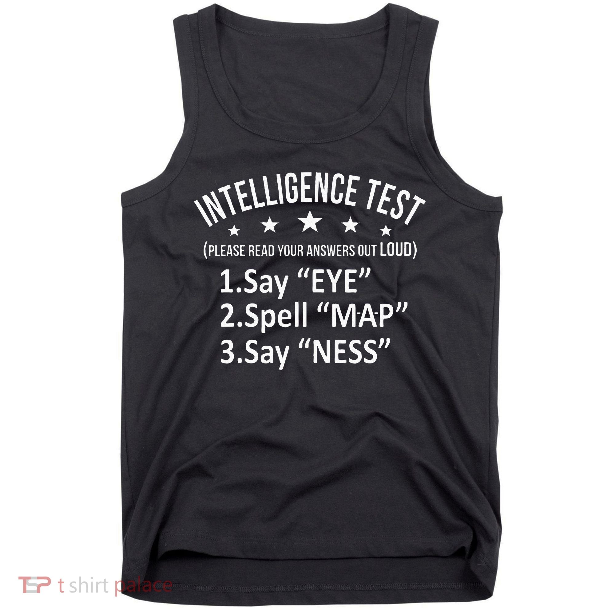 Intelligence Test Adult Humor Funny Sarcasm Graphic Tank Top