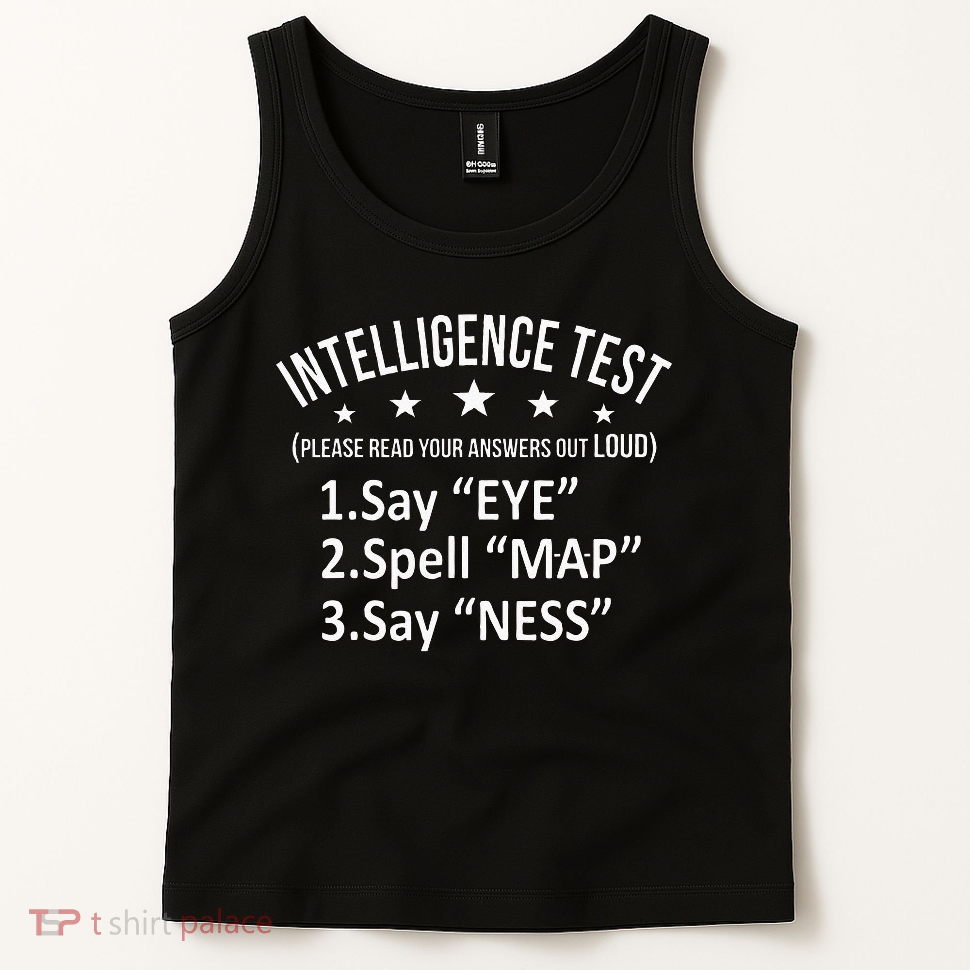 Intelligence Test Adult Humor Funny Sarcasm Graphic Tank Top