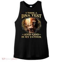 I Took A Dna Test And God Is My Father Lion Jesus Ladies PosiCharge Tri-Blend Wicking Tank thumb 0