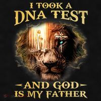 I Took A Dna Test And God Is My Father Lion Jesus Ladies PosiCharge Tri-Blend Wicking Tank thumb 2