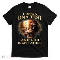 I Took A Dna Test And God Is My Father Lion Jesus T-Shirt thumb 0