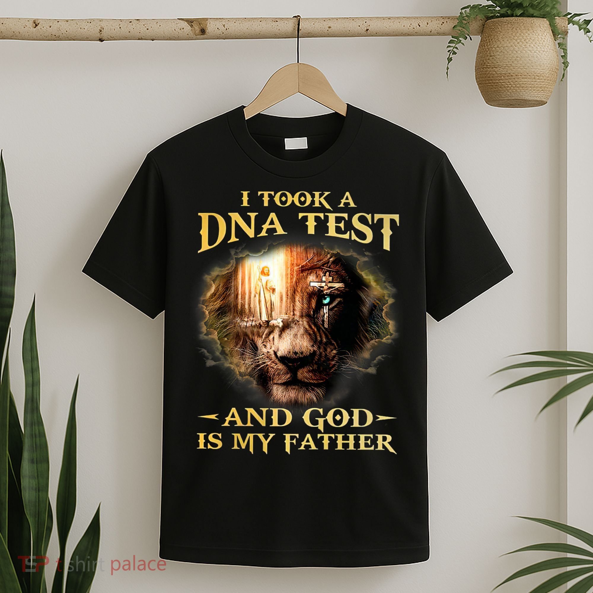 I Took A Dna Test And God Is My Father Lion Jesus T-Shirt